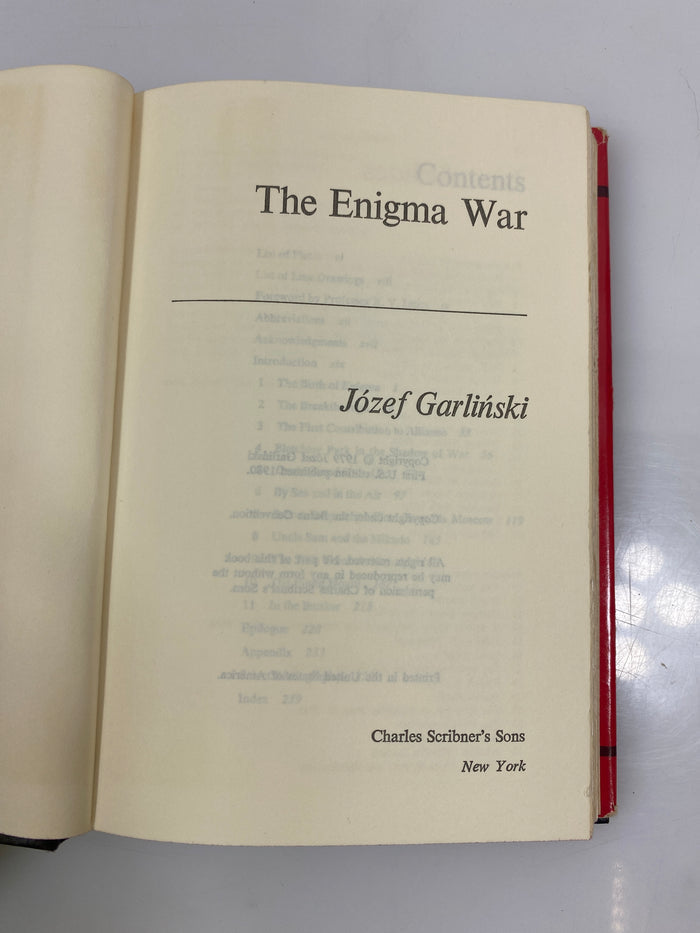 The Enigma War by Jozef Garlinski 1st U.S. Edition 1980 HCDJ