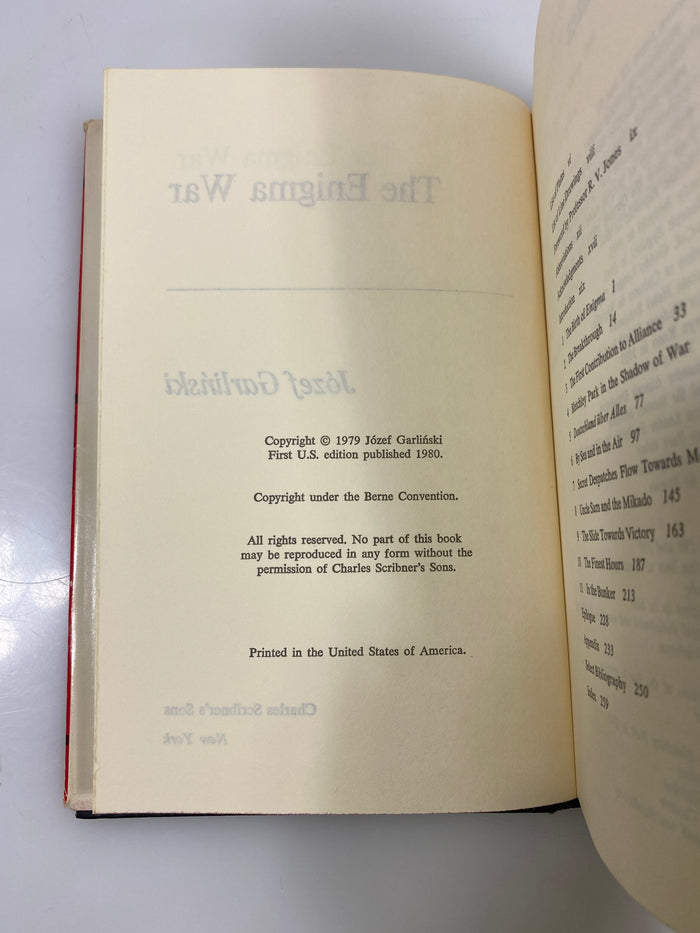 The Enigma War by Jozef Garlinski 1st U.S. Edition 1980 HCDJ
