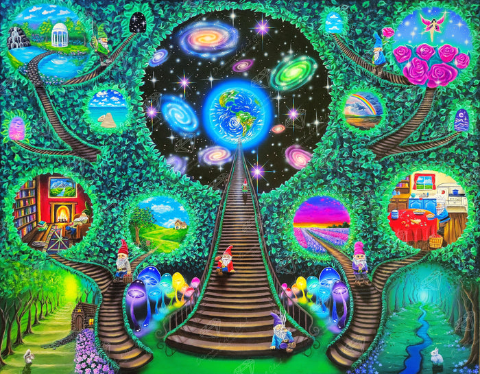 Diamond Painting The Fantastical Forest 35.4" x 27.6" (90cm x 70cm) / Square with 71 Colors including 3 ABs and 2 Fairy Dust Diamonds / 101,441