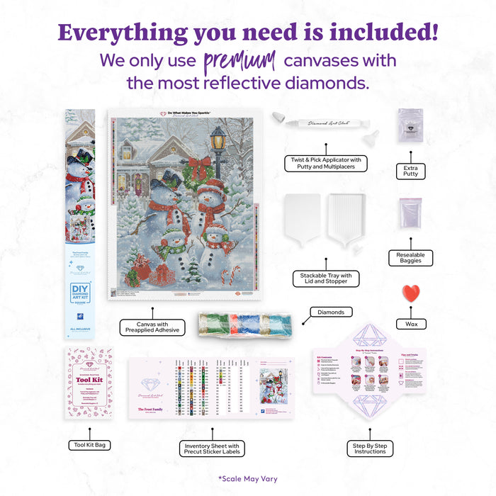 Diamond Painting The Frost Family 23.6" x 30" (60cm x 76cm) / Square with 58 Colors including 2 ABs and 5 Fairy Dust Diamonds / 73,505
