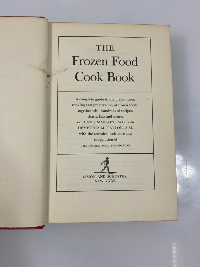 The Frozen Food Cook Book 1948 2nd Print HC