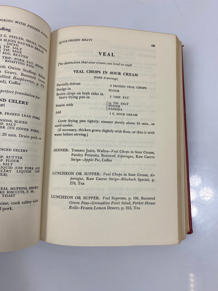 The Frozen Food Cook Book 1948 2nd Print HC