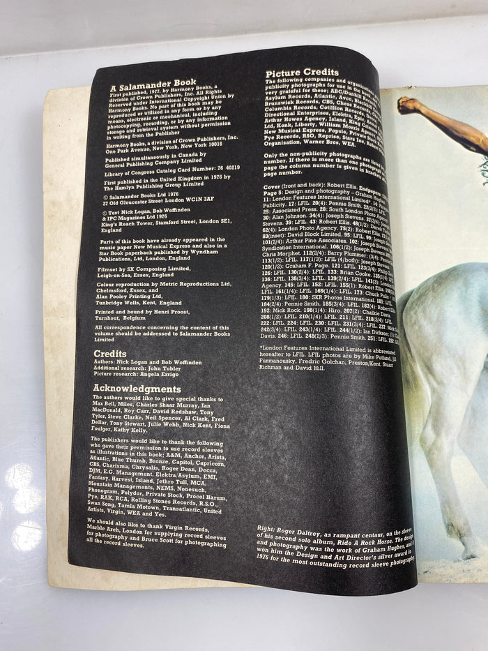The Illustrated Encyclopedia of Rock Harmony Books 1976 SC