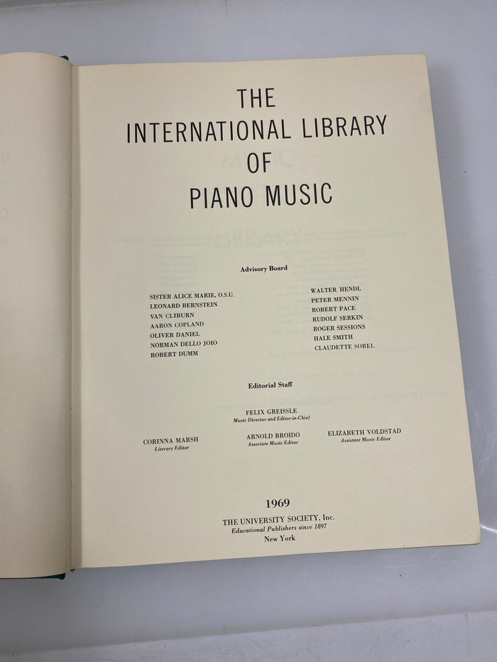 The International Library of Piano Music University Society 1969 HC