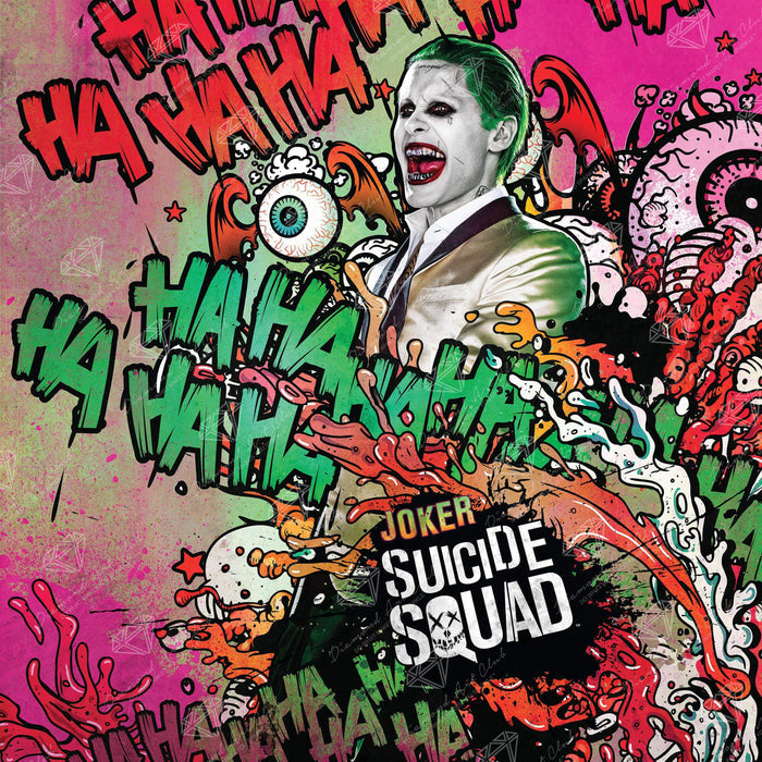 Diamond Painting Joker: Worst. Heroes. Ever. 27.6" x 27.6″ (70cm x 70cm) / Square With 53 Colors Including 4 ABs / 76,729