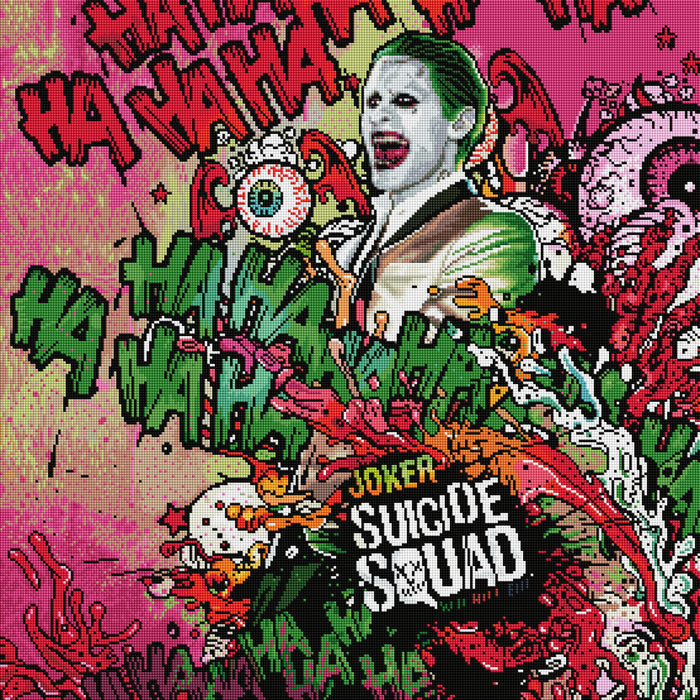 Diamond Painting Joker: Worst. Heroes. Ever. 27.6" x 27.6″ (70cm x 70cm) / Square With 53 Colors Including 4 ABs / 76,729