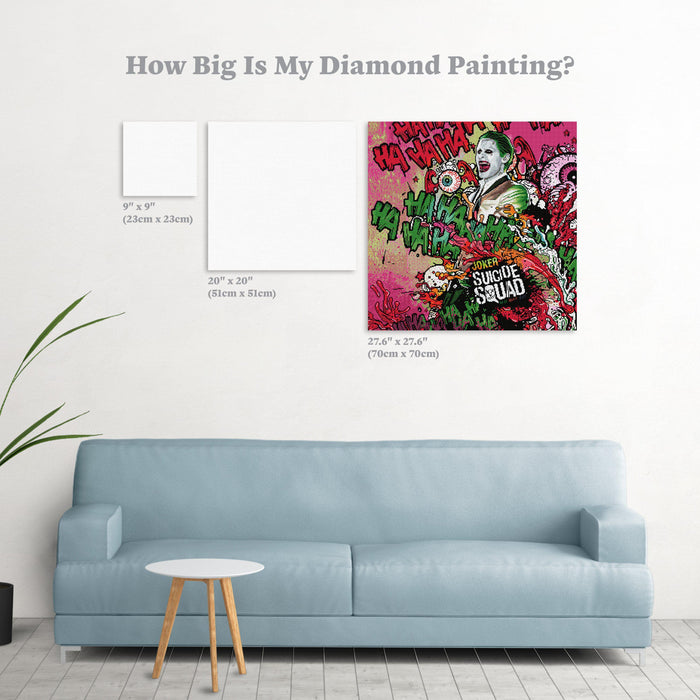 Diamond Painting Joker: Worst. Heroes. Ever. 27.6" x 27.6″ (70cm x 70cm) / Square With 53 Colors Including 4 ABs / 76,729