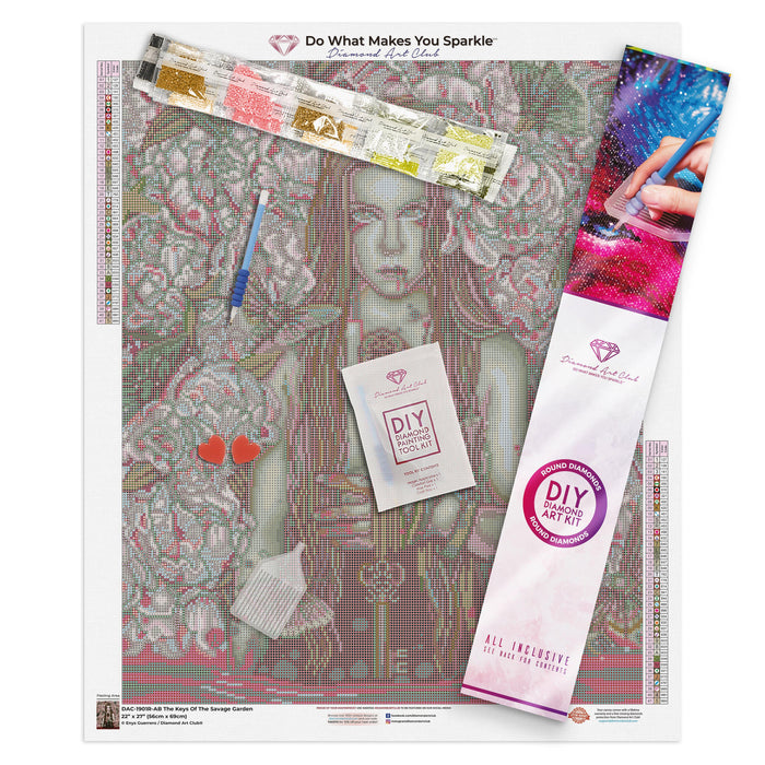 Diamond Painting The Keys of the Savage Garden 22" x 27″ (56cm x 69cm) / Round with 41 Colors including 3 ABs / 48,954
