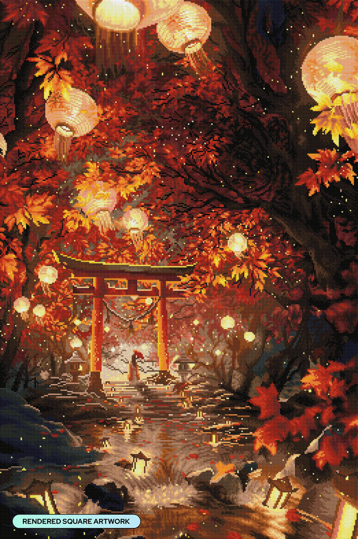 Diamond Painting The Lantern Festival 25.6" x 38.6" (65cm x 97.8cm) / Square with 47 Colors including 2 ABs and 3 Fairy Dust Diamonds / 102,573