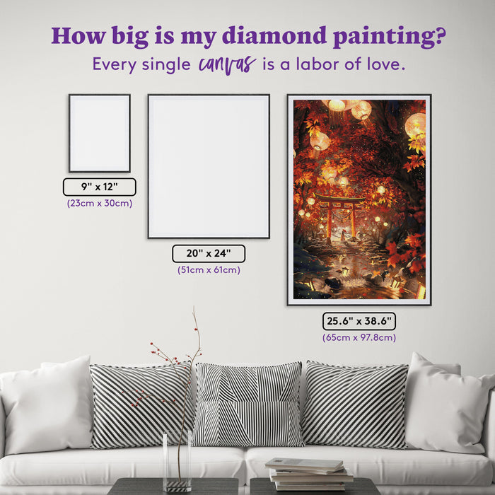 Diamond Painting The Lantern Festival 25.6" x 38.6" (65cm x 97.8cm) / Square with 47 Colors including 2 ABs and 3 Fairy Dust Diamonds / 102,573