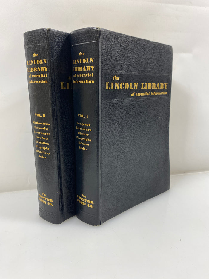 The Lincoln Library Vol. I-II 1953 Frontier Press Co. HC