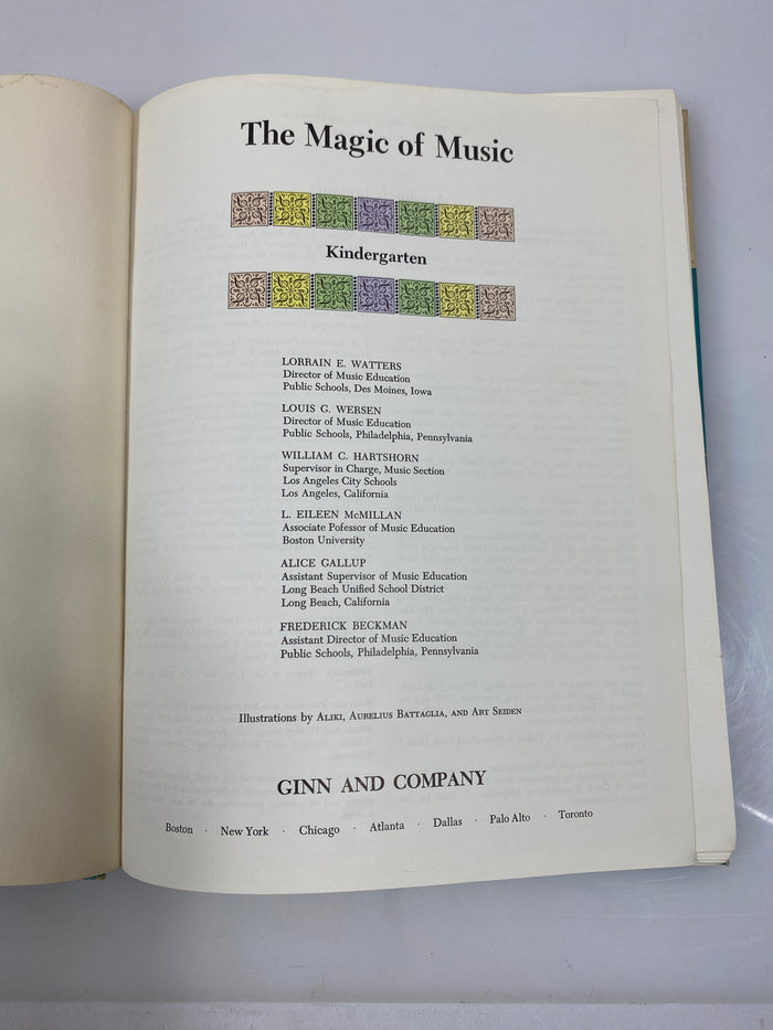 The Magic of Music Kindergarten Ginn and Co. 1965 HC