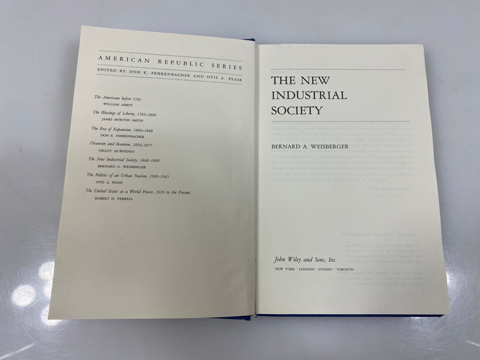The New Industrial Society by Bernard Weisberger Ex-library 1969 HC