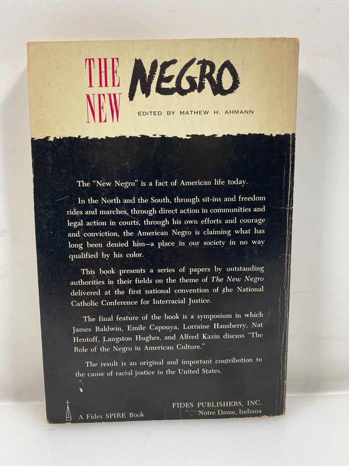 The New Negro by Ahmann Fides Publishers 1965 SC