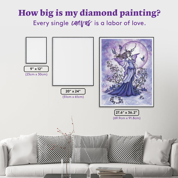 Diamond Painting The Night Garden 27.6" x 36.2" (69.9cm x 91.8cm) / Square with 47 Colors including 2 ABs and 3 Fairy Dust Diamonds / 103,689