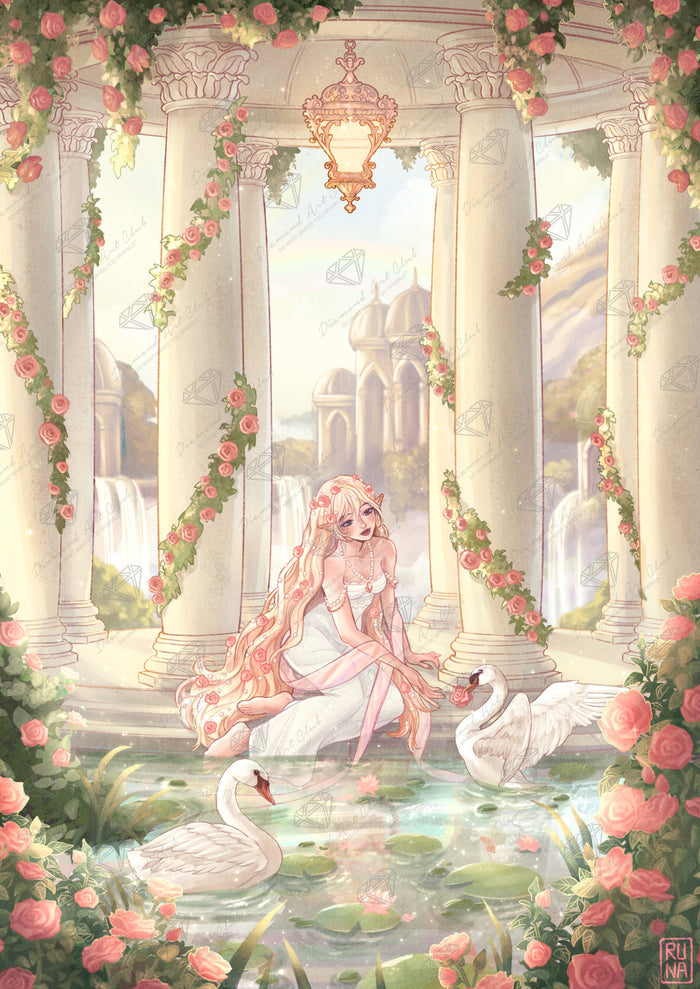 Diamond Painting The Nymph's Garden 27.6" x 39" (69.9cm x 98.8cm) / Square with 84 Colors including 1 AB and 3 Fairy Dust Diamonds / 111,557