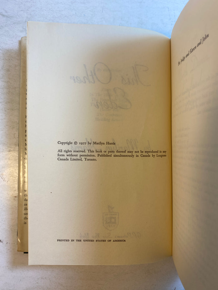 The Other Eden by Marilyn Harris 1977 HCDJ BCE