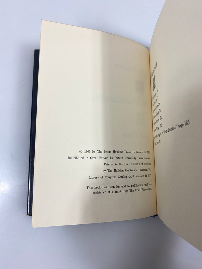 The Reason The Understanding and Time by Lovejoy 1961 HCDJ