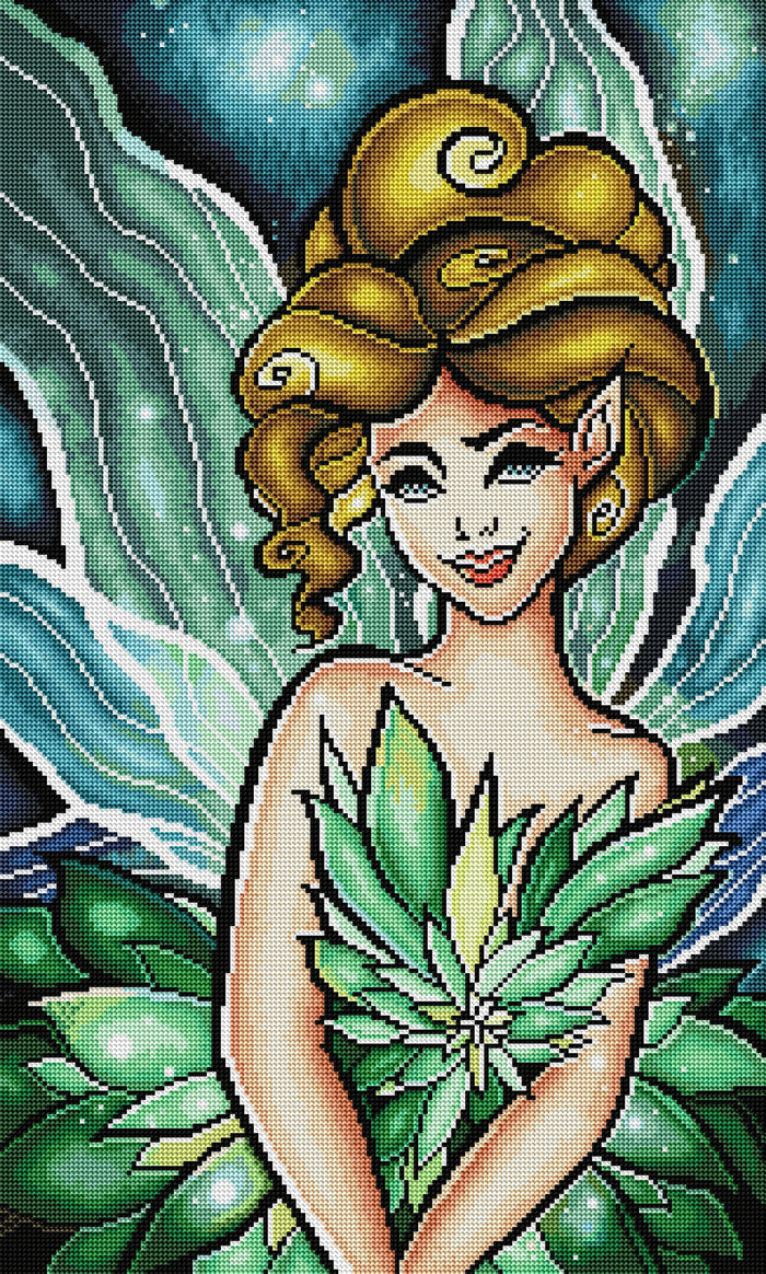 Diamond Painting The Tinker Fairy 18" x 30" (46cm x 76cm) / Round with 51 Colors including 4 ABs / 44,173