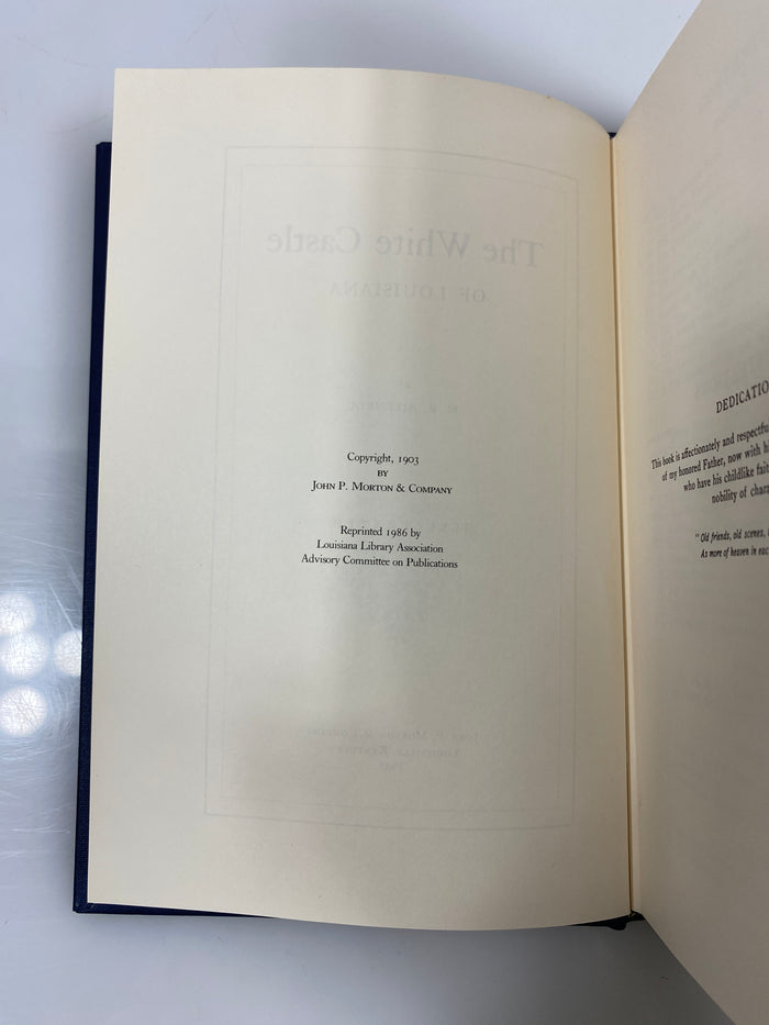 The White Castle of Louisiana by Ailenroc Reprint 1986 HC