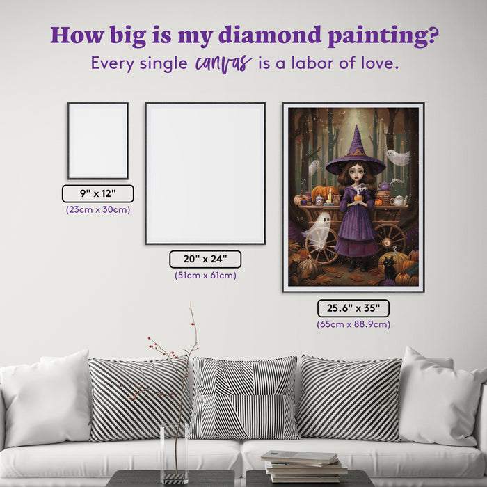 Diamond Painting The Witch's Apothecary Cart 25.6" x 35" (65cm x 88.9cm) / Square With 80 Colors Including 1 AB and 5 Fairy Dust Diamonds / 93,177
