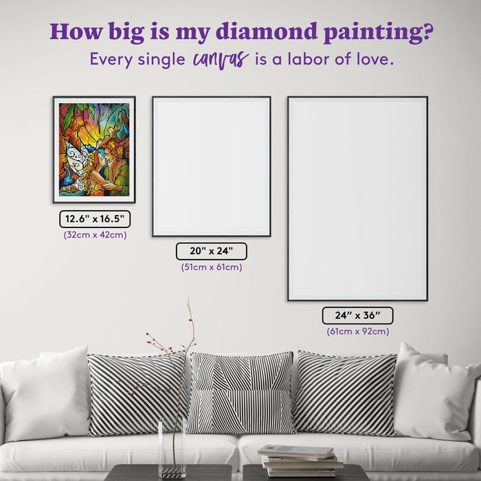 Diamond Painting The World Was Ours 12.6" x 16.5" (32cm x 42cm) / Square With 37 Colors / 20,625