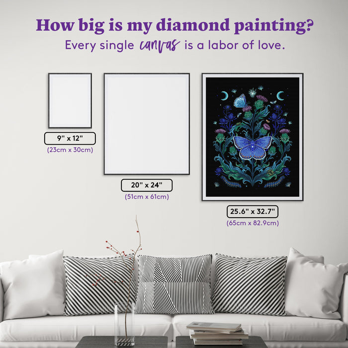 Diamond Painting Thistle Home 25.6" x 32.7" (65cm x 82.9cm) / Square with 41 Colors including 1 Electro Diamond and 2 Iridescent Diamonds and 5 Fairy Dust Diamonds / 86,913