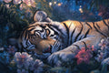 Diamond Painting Tiger Sleeping 30" x 20" (76cm x 50.6cm) / Round with 84 Colors including 3 ABs and 3 Fairy Dust Diamonds / 50,784