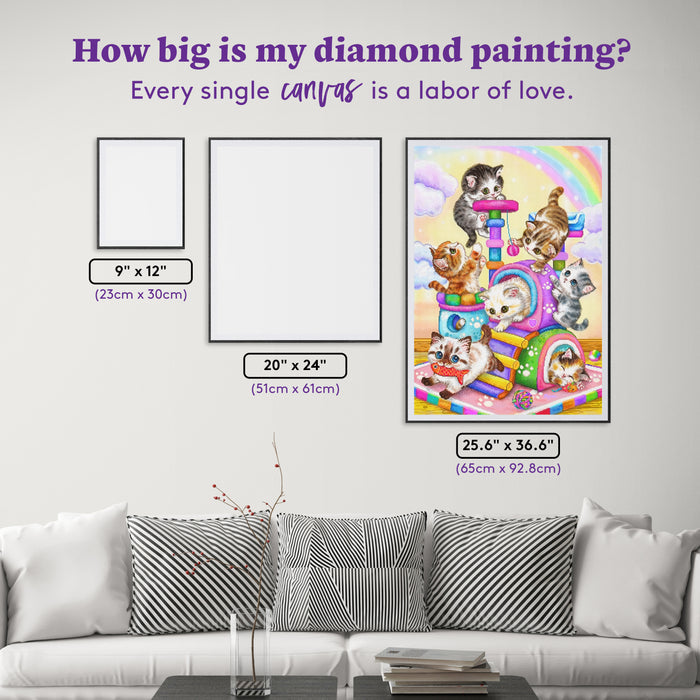 Diamond Painting Time to Play 25.6" x 36.6" (65cm x 92.8cm) / Square With 100 Colors Including 3 ABs and 5 Fairy Dust Diamonds / 97,353