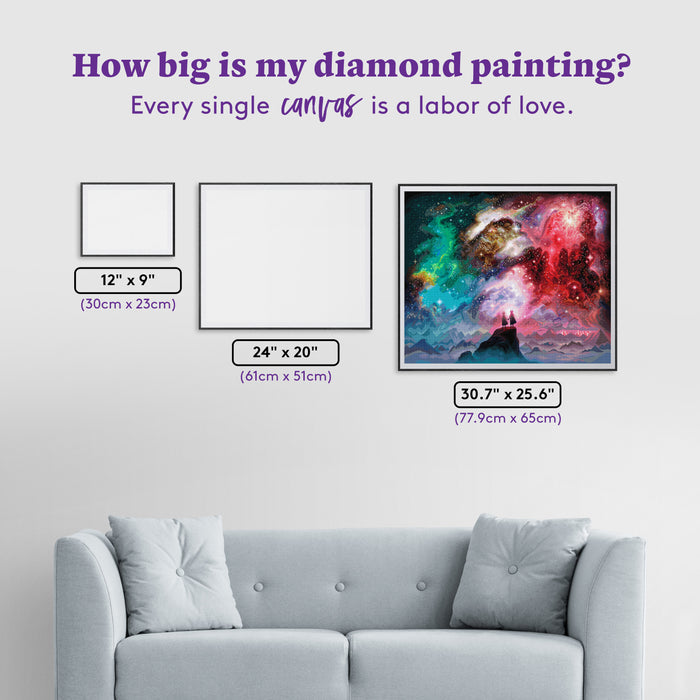 Diamond Painting Together in the Maelstrom 30.7" x 25.6" (77.9cm x 65cm) / Square With 94 Colors Including 3 ABs and 6 Fairy Dust Diamonds / 81,693