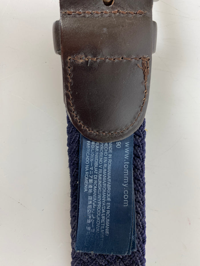 Tommy Hilfiger Navy and Brown Stretch Belt
