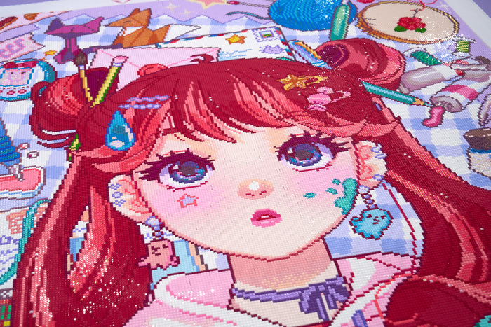 Diamond Painting Too Many Hobbies 25.6" x 36.2" (65cm x 91.8cm) / Square with 99 Colors including 7 ABs and 1 Iridescent Diamond and 7 Fairy Dust Diamonds / 96,309