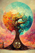 Diamond Painting Tree of Color 25.6" x 38.6" (65cm x 97.8cm) / Square with 85 Colors including 2 ABs and 3 Fairy Dust Diamonds / 102,573