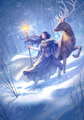 Diamond Painting Trekking Through the Snow 27.6" x 39" (69.9cm x 98.8cm) / Square with 72 Colors including 2 ABs and 1 Iridescent Diamond and 2 Fairy Dust Diamonds / 111,557
