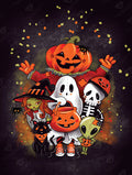 Diamond Painting Trick Or Treat Gang 22" x 29" (55.8cm x 73.7cm) / Square with 34 Colors including 1 AB and 3 Fairy Dust Diamonds / 66,304