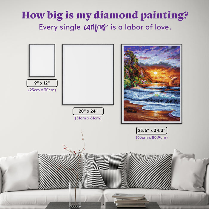 Diamond Painting Tropical Splendor 25.6" x 34.3" (65cm x 86.9cm) / Square with 98 Colors including 3 ABs and 4 Fairy Dust Diamonds / 91,089