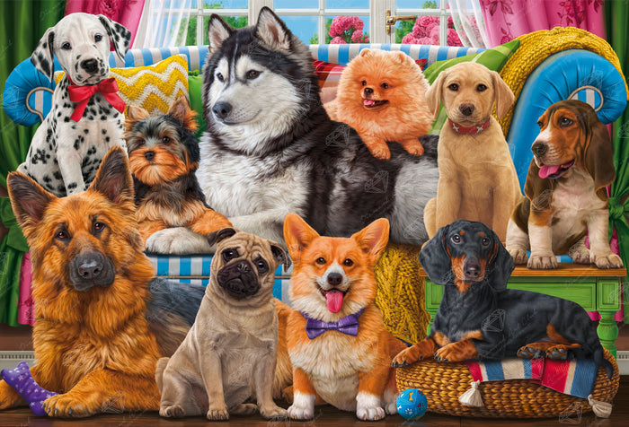Diamond Painting True Friends 40.6" x 27.6" (102.8cm x 69.9cm) / Square with 94 Colors including 2 ABs and 6 Fairy Dust Diamonds / 116,053