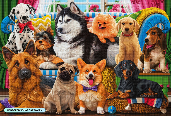 Diamond Painting True Friends 40.6" x 27.6" (102.8cm x 69.9cm) / Square with 94 Colors including 2 ABs and 6 Fairy Dust Diamonds / 116,053