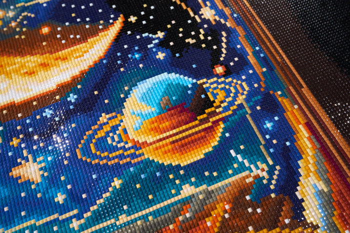 Diamond Painting Universe in a Bottle 25.6" x 45.7" (65cm x 115.7cm) / Square with 69 Colors including 1 AB and 3 Fairy Dust Diamonds / 121,365
