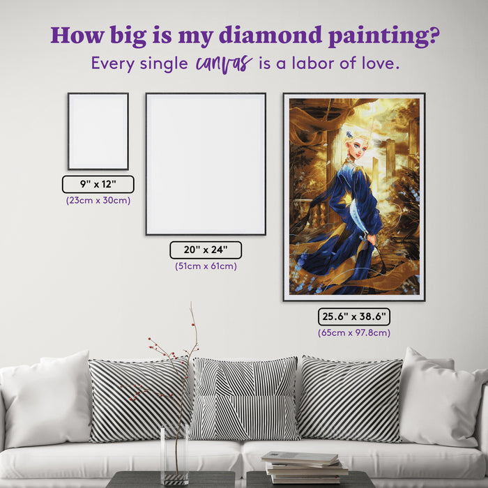 Diamond Painting Uranus 25.6" x 38.6" (65cm x 97.8cm) / Square with 69 Colors including 1 Iridescent Diamond and 2 Fairy Dust Diamonds / 102,573