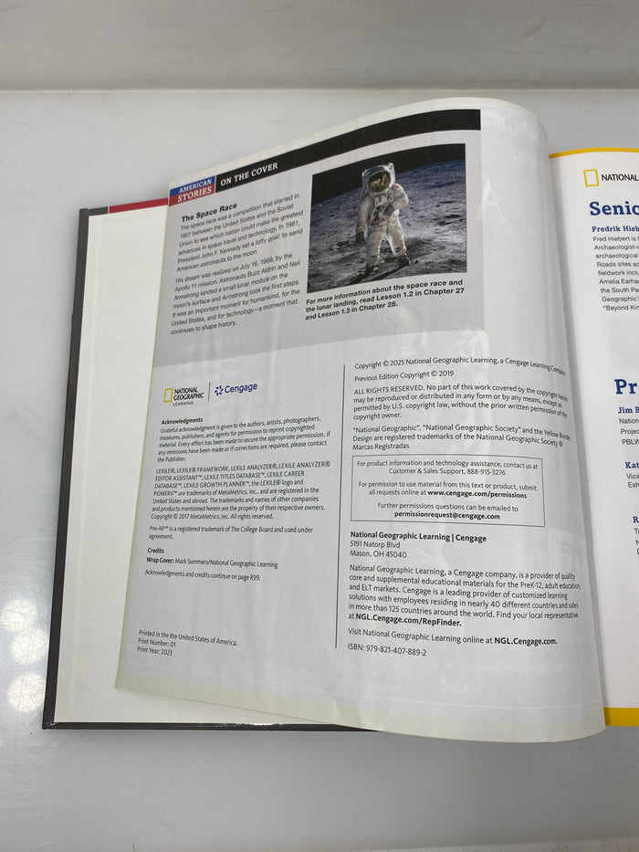 US History American Stories National Geographic Teacher Edition 2025 HC