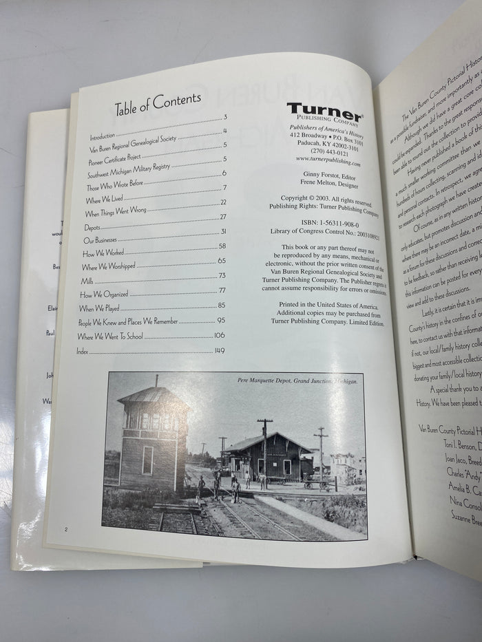 Van Buren County Michigan a Pictorial History 2003 HCDJ