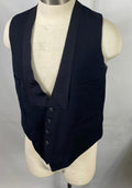 Vintage 1880's-1910's Black Tuxedo Suit Jacket with Vest Men's Size Unknown