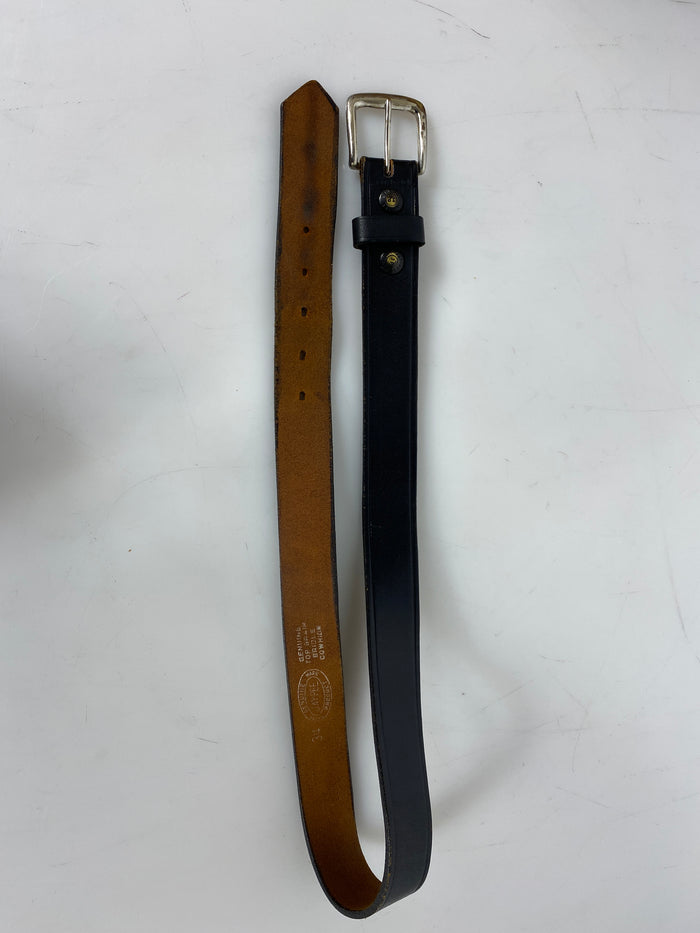 Vintage Jay Pee Black Leather Police Belt Men's Size 34