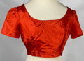 Vintage Red Silk Sari Shirt #2