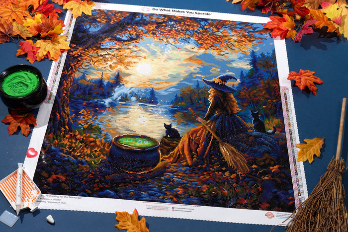 Diamond Painting Waiting for the Sun to Set 25.6" x 25.6" (65cm x 65cm) / Square with 59 Colors including 1 AB and 4 Fairy Dust Diamonds / 68,121