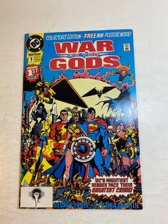 War of the Gods #1 DC Comic 1991 w/ mini posters
