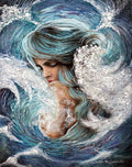 Diamond Painting Wave Mermaid 22" x 28" (55.8cm x 70.7cm) / Square With 59 Colors Including 1 ABs and 2 Fairy Dust Diamonds / 63,616