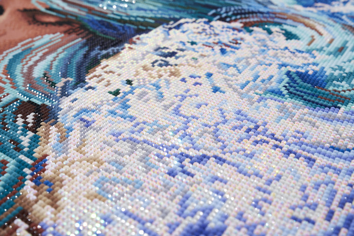 Diamond Painting Wave Mermaid 22" x 28" (55.8cm x 70.7cm) / Square With 59 Colors Including 1 ABs and 2 Fairy Dust Diamonds / 63,616