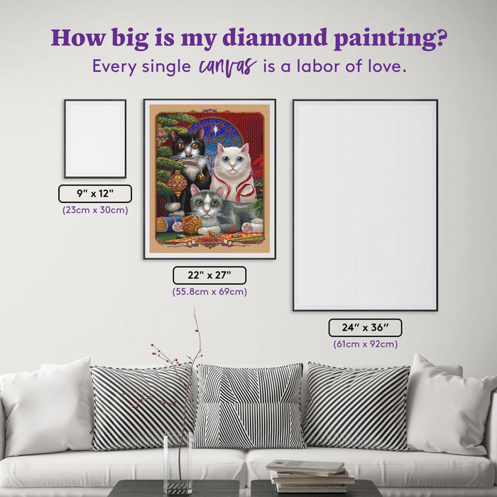 Diamond Painting We Three Kings 22" x 27" (55.8cm x 69cm) / Square with 62 Colors including 2 ABs and 3 Fairy Dust Diamonds and 1 Electro Diamonds / 62,048